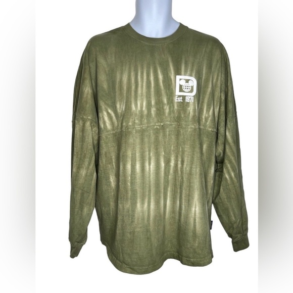 Disney Tops - Disney Spirit Jersey Size Large Green Tie Dye Cotton